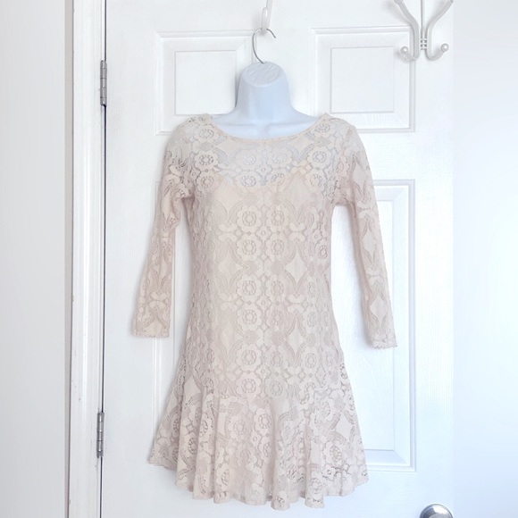 Free People Cream Lace dress - Picture 4 of 6